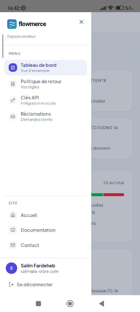 Claim handling on mobile